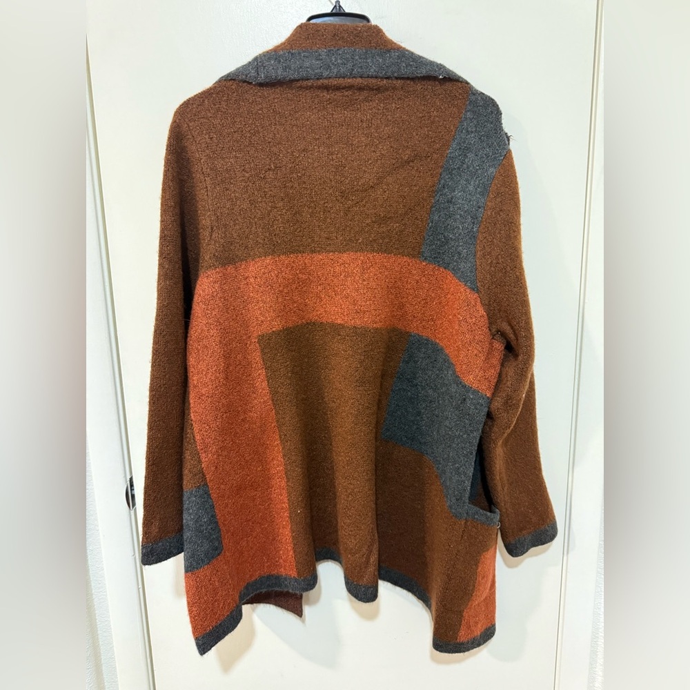 Max Studio Colorblock Patchwork Open Cardigan in … - image 2